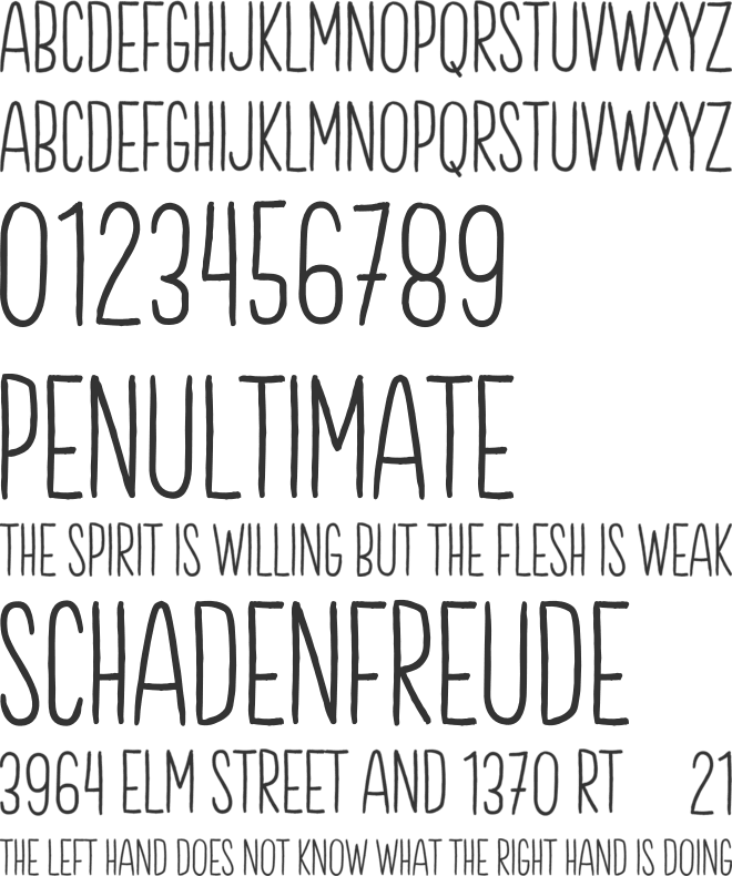 Brook font preview