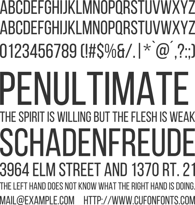 Fox Bebas font preview