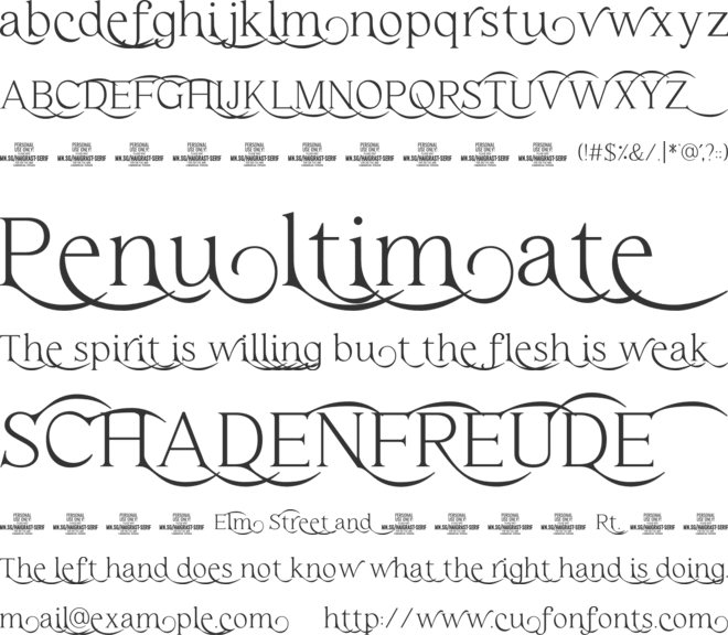 Haigrast Serif Deco PERSONAL font preview