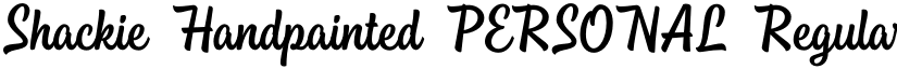 Shackie Handpainted PERSONAL Regular font