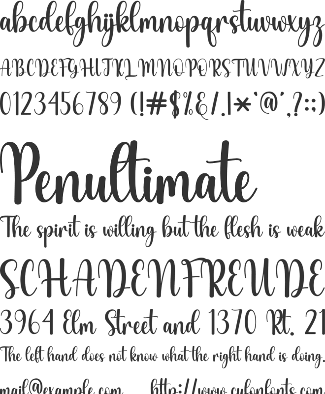 Naturales font preview