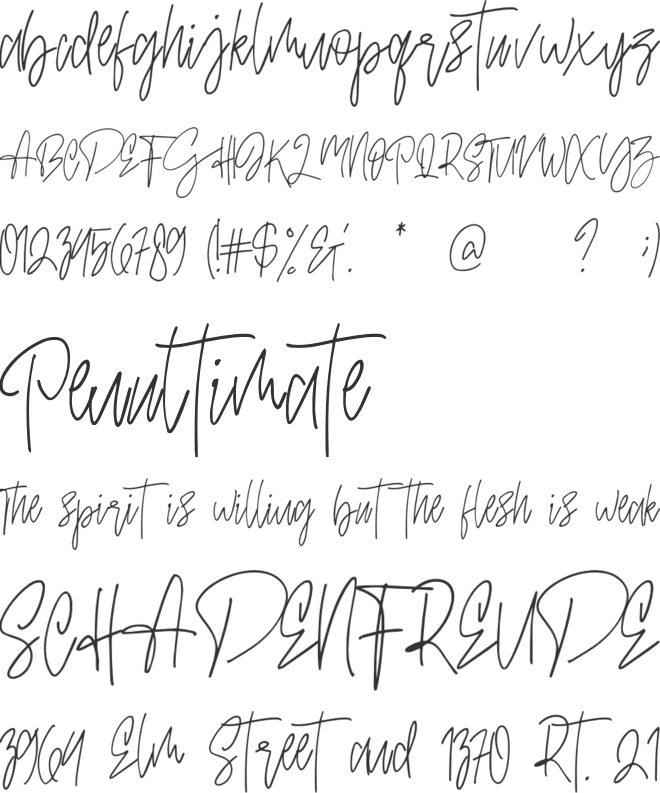Flavor Ridge font preview