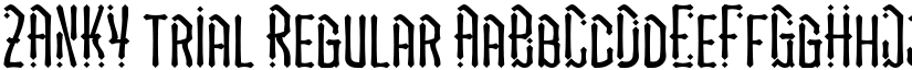 ZANKY trial Regular font
