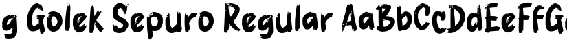 g Golek Sepuro Regular font