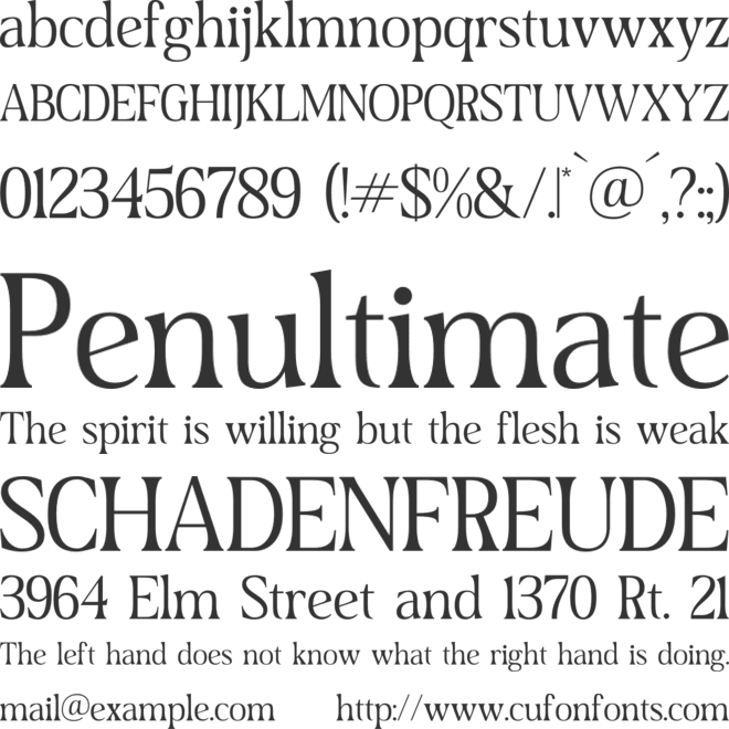 Dairing font preview