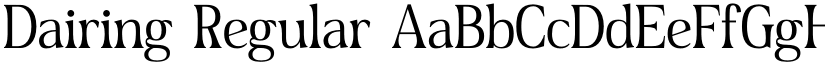 Dairing Regular font