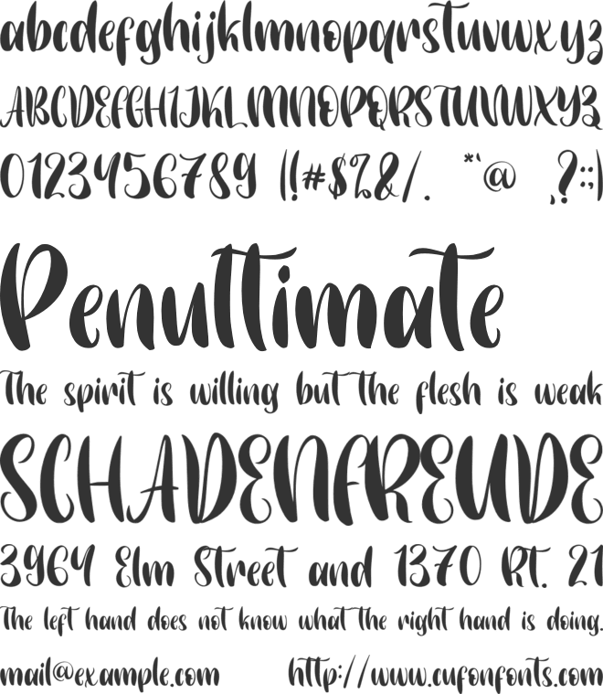 Yellow Spring - Personal Use font preview