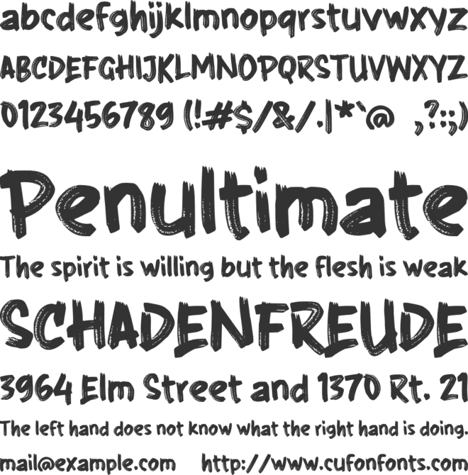 g Garez font preview