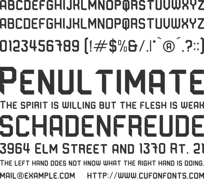 Alodraca font preview