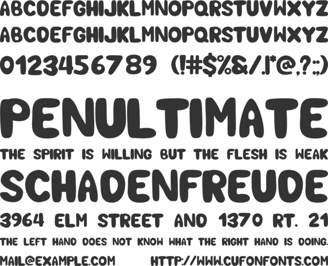 HOLYSWEET font preview