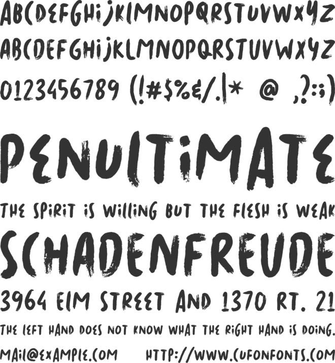 PARIS REBEL font preview