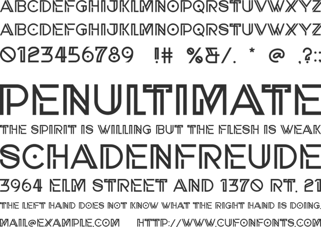Asphaltica font preview