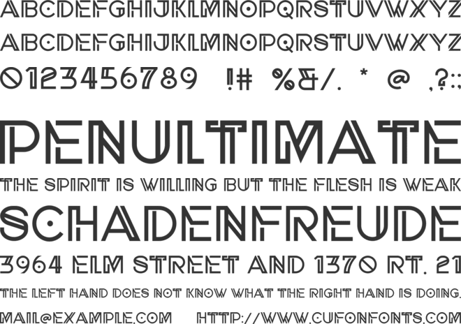 Asphaltica font preview