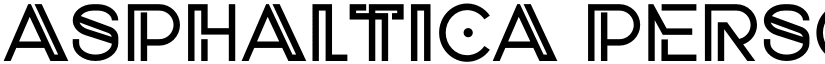 Asphaltica Personal Used font