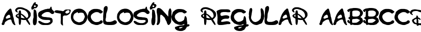 Aristoclosing Regular font