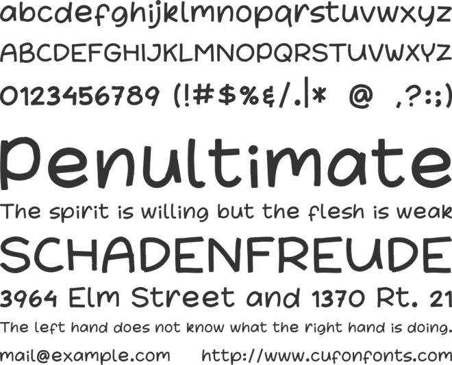 Querina Handwritten font preview