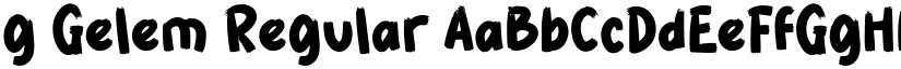 g Gelem Regular font