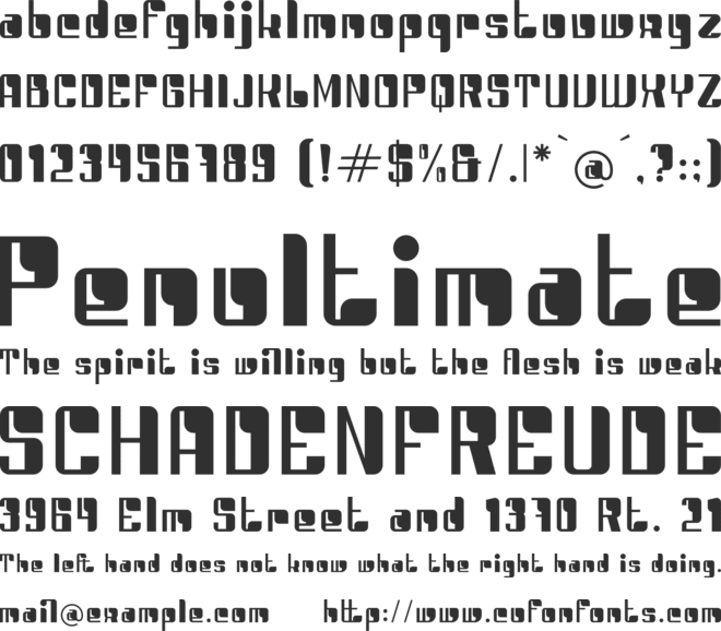 DEFCONCHED font preview