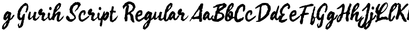 g Gurih Script font download