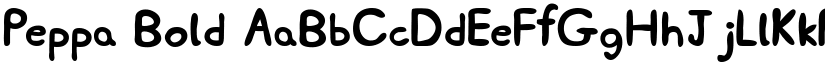 Peppa Bold font