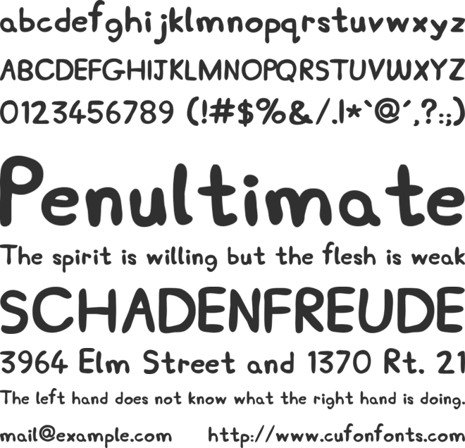 Peppa font preview