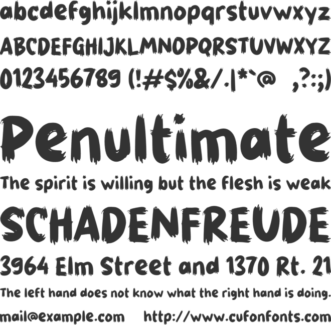 g Gemba font preview