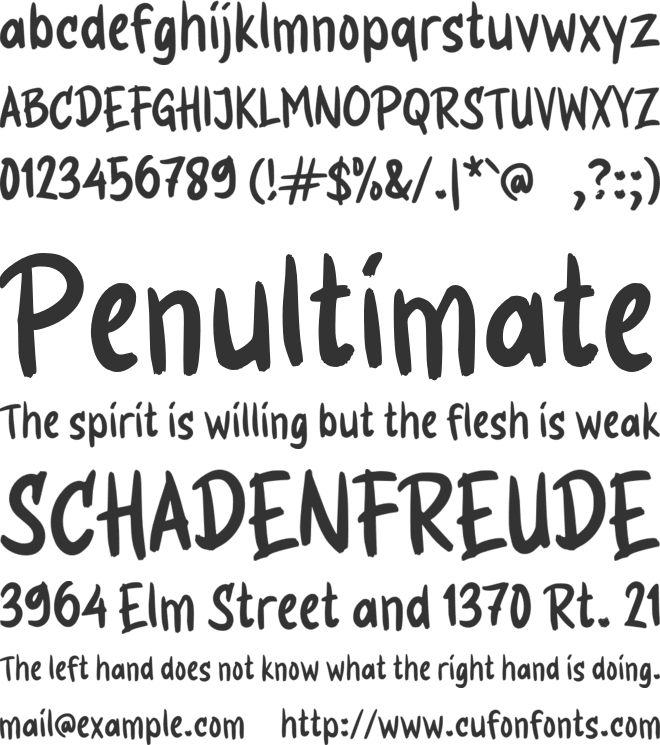 g Gesang font preview