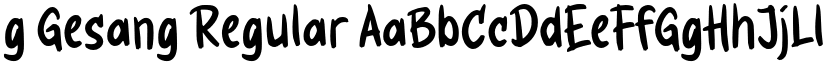 g Gesang Regular font