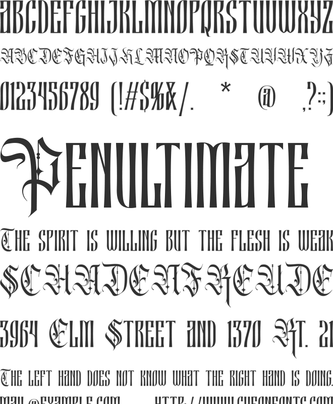 Runholdy font preview