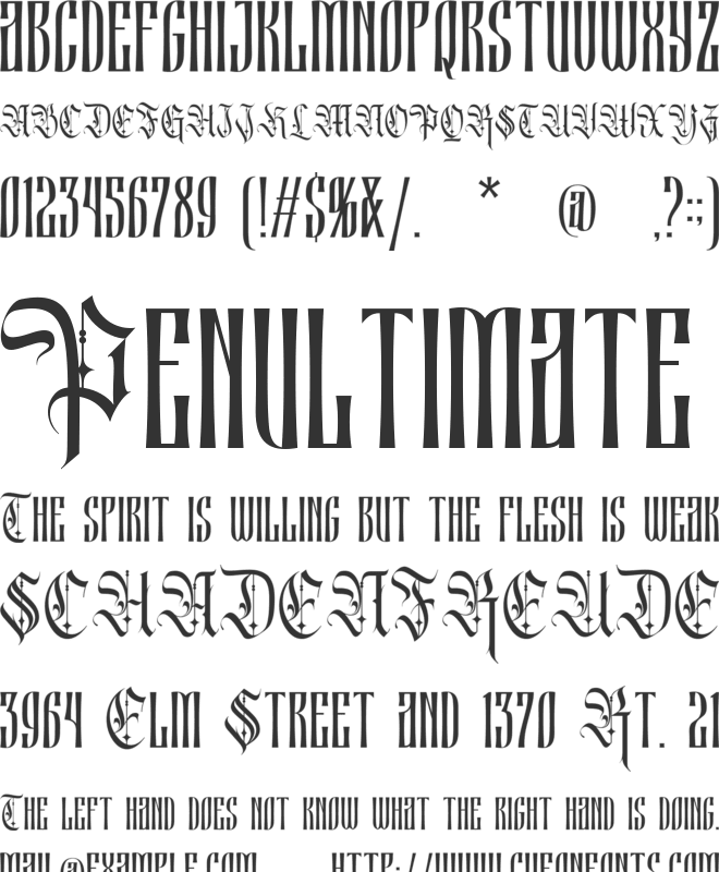 Runholdy font preview