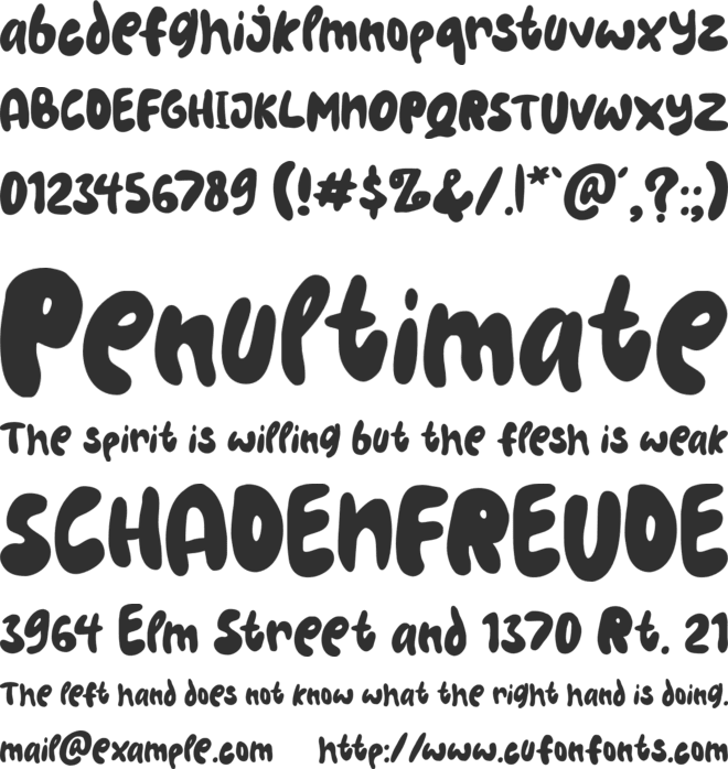 The Scratches font preview
