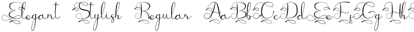 Elegant Stylish Regular font