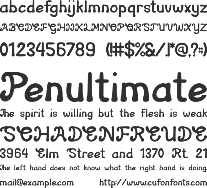 Chunky Queen font preview