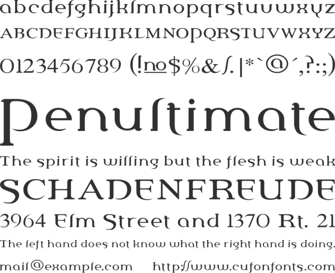 Percolator Text font preview