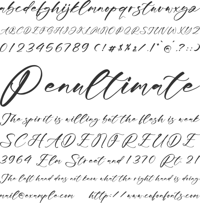 Eathonya font preview