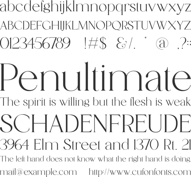 Catalina Village font preview