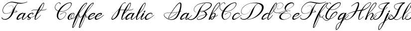 Fast Coffee Italic font