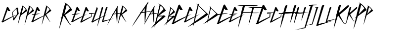 copper Regular font