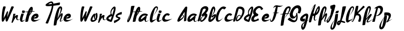 Write The Words font download