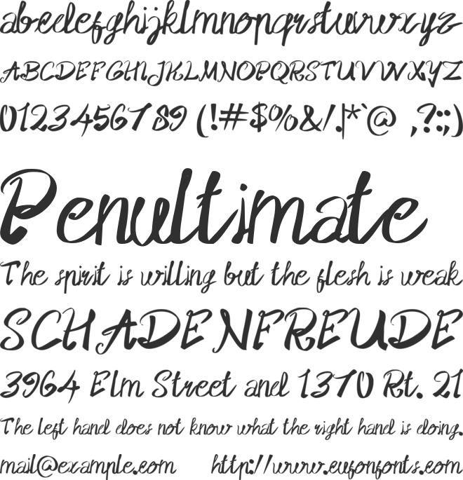 Rolling Art font preview