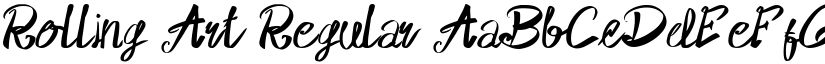 Rolling Art Regular font