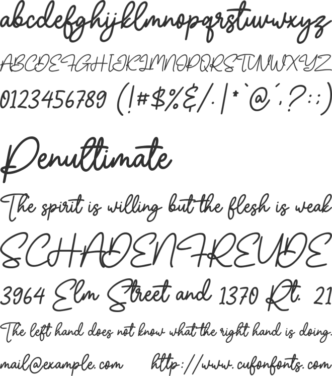 Olliverya font preview