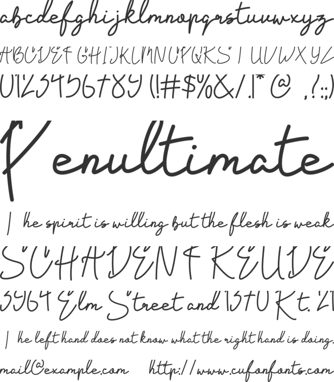 Eaglind font preview