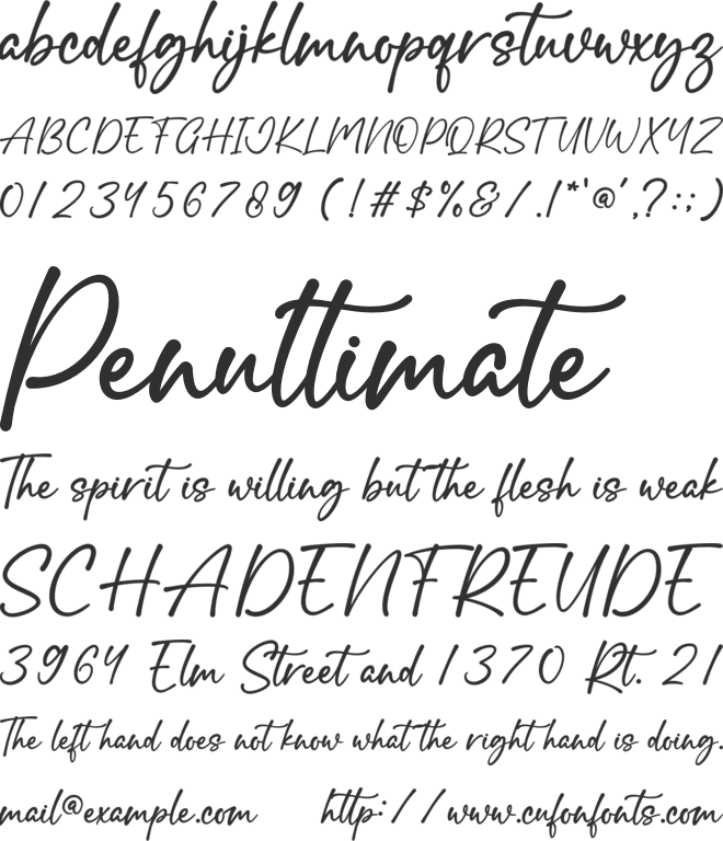 Sweet Romance font preview