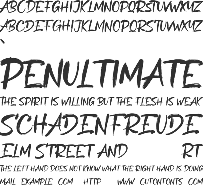 The Barkers Free font preview