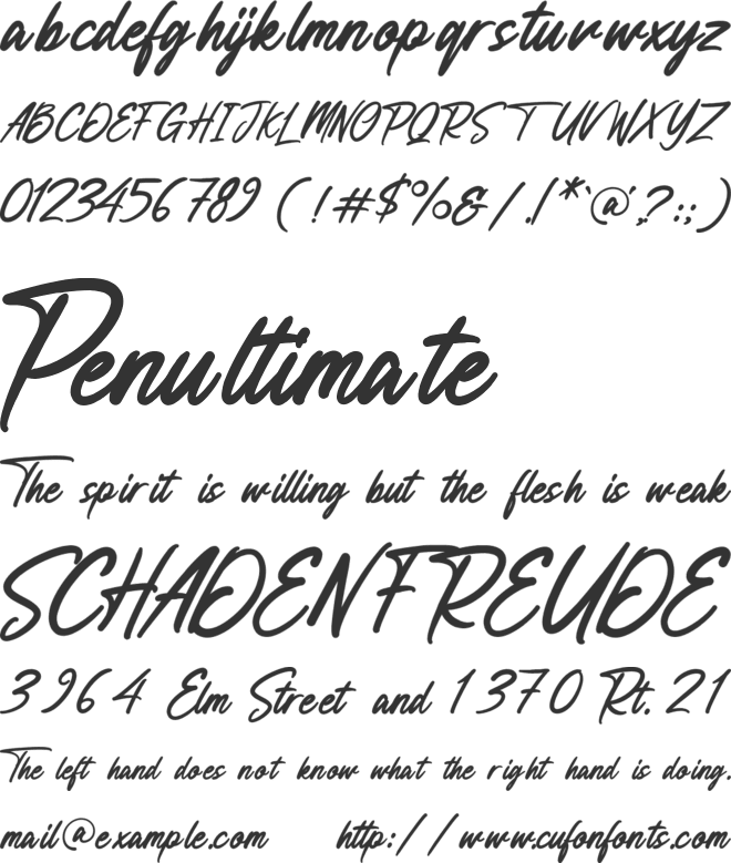 Anesthesa font preview