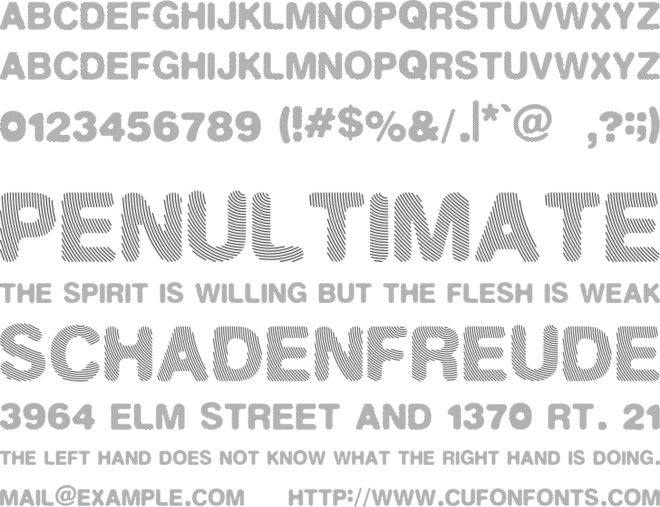 Finger Line font preview