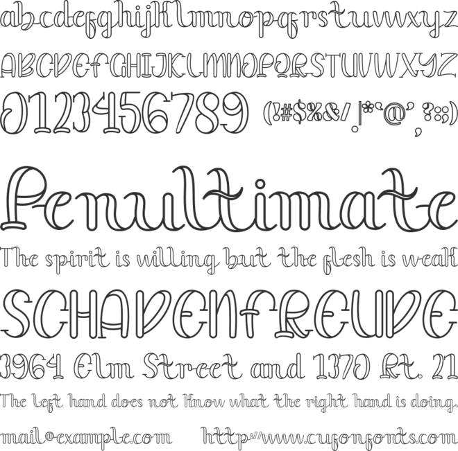Chair Line font preview
