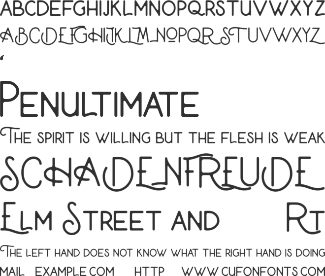 The Bencolen Vintage Font font preview