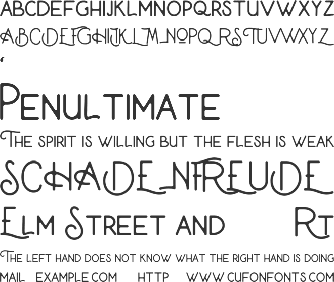 The Bencolen Vintage Font font preview